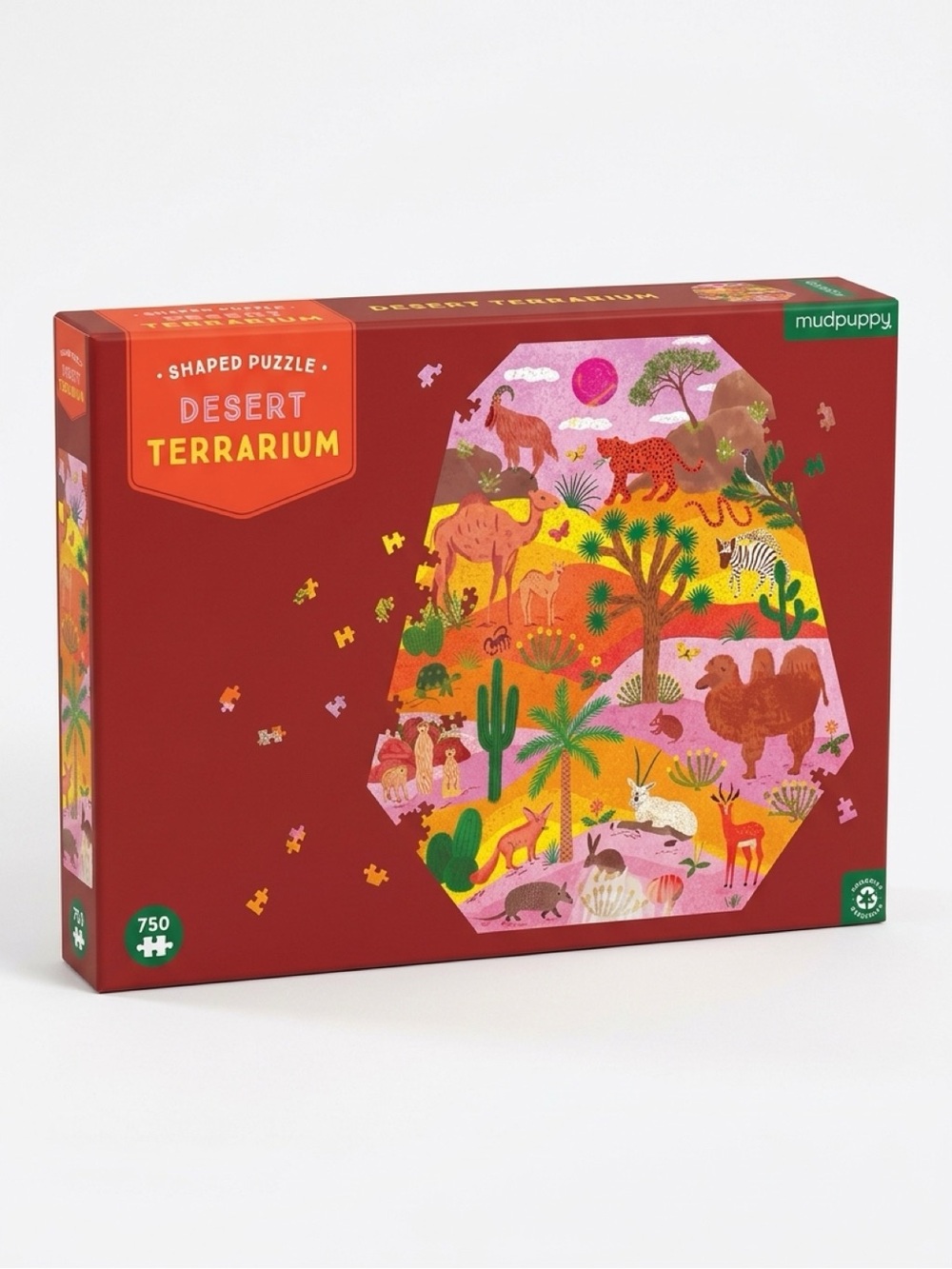 Mudpuppy Desert Terrarium 750 Piece Shaped Puzzle NWT
